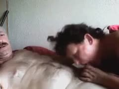 My neighbor's unfaithful, dark-smutty-haired wife licked his huge, sloppy 10-Pounder.